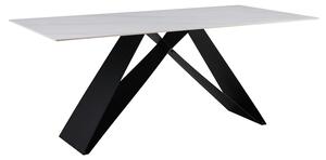 Masa Bucatarie/Dining Maherr Blat Piatra Sinterizata Alba 180x90 Cm