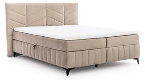 Pat Boxspring Penia 180x200 cu spațiu de depozitare - catifea bej Element 6