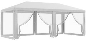 Outsunny Cort de Exterior cu 6 Părți Laterale Detașabile, Cort pentru Petrecerie, Adăpost pentru Umbră pentru Evenimente, 584.6x295.6x256 cm, Alb