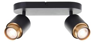Brilliant - Spot LED COVELO 2x GU10/5W/230V, negru/auriu