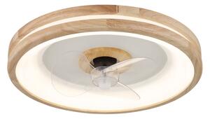 Plafonieră LED cu ventilator Globo 03650 GATIAN LED/30W/230V maro + telecomandă