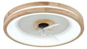 Plafonieră LED cu ventilator Globo 03650 GATIAN LED/30W/230V maro + telecomandă