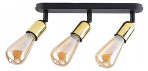 Corp de iluminat tip spot TOP, 3 x E27, 15W, 230V, negru/auriu