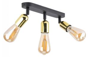 Corp de iluminat tip spot TOP, 3 x E27, 15W, 230V, negru/auriu