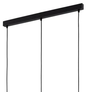 Lustră LED suspendată pe cablu SEBO 3xE27/15W/230V negru/bej fumuriu