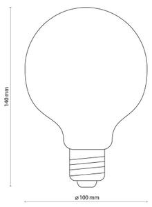 Bec LED AMBER G95, soclu E27, 6,5W, 230V, 3200K