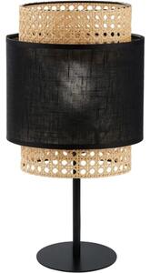 Lampă de masă BOHO 1xE27/15W/230V neagră/ratan
