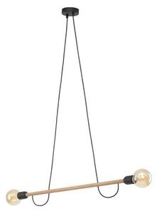 Lustră suspendată HELIX cu cablu, 2 x E27, 15 W, 230 V, negru/bej