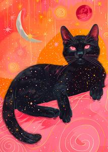 Ilustrație Candy Cat the Star VII, Justyna Jaszke, (30 x 40 cm)