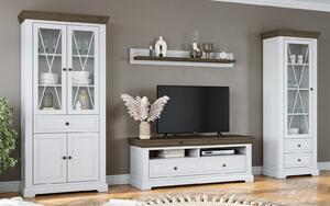 Set lemn masiv nuc Living Iris Alb/