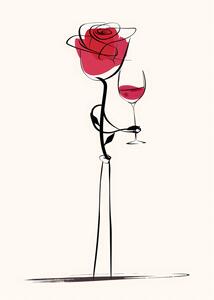 Ilustrație Wine Rose, Andreas Magnusson, (30 x 40 cm)