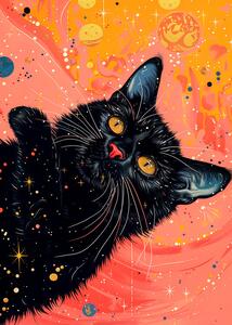 Ilustrație Candy Cat the Star I, Justyna Jaszke, (30 x 40 cm)
