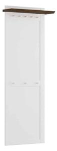 Cuier lemn masiv nuc Iris II Alb/, 63 × 22 × 210 cm