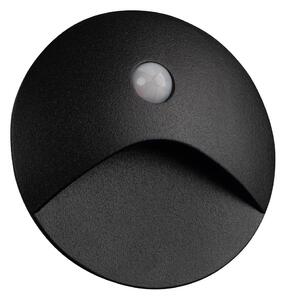 Kanlux 39136 - Lampă LED pentru trepte EXIN, cu senzor, 2,5W/230V, 4000K, IP65, neagră, rotundă