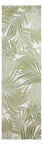 Covor, traversa SISAL SION frunze de palmier, tropical 2837 țesute plate ecru / verde