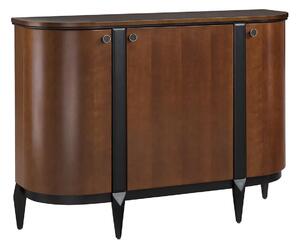 Comodă lemn masiv nuc Elegance I, 125,8 × 43 × 92,7 cm