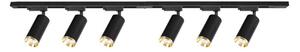 Spot pe șină MICA, 6x GU10, 10W, 230V, negru/auriu