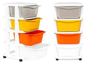 Organizator cu 4 sertare de plastic extensibile