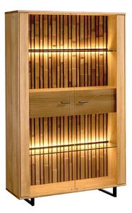 Vitrină stejar masiv Joasa Urban, 100 × 39 × 158 cm