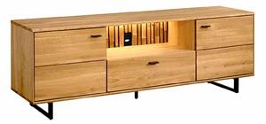 Comodă TV stejar masiv Urban, 179 × 49 × 62,5 cm