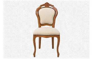 Scaun lemn masiv clasic Briston cu Spătar Tapițat, 48 × 59 × 108 cm