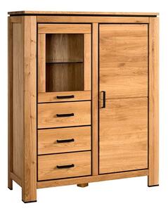 Bufet lemn masiv natur Stefano II, 145 × 120 × 47 cm