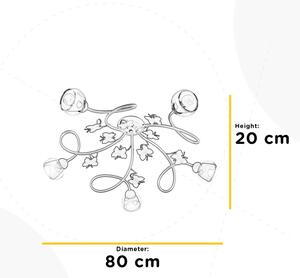 Lustră aplicată pentru copii BUTTERFLY 5xE14/6W/230V ONLI