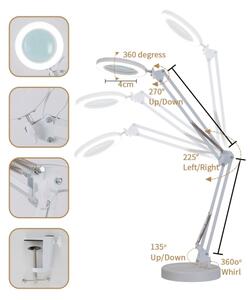 Lampă LED dimabilă de masă cu lupă LED/12W/5V 3000/4200/6000K alb Brilagi