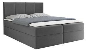 Pat boxspring OppidumBoxspring, Dublu, Gri inchis, 160x200, Tapiterie, Somiera patSomiera pat, 16x21x10cm