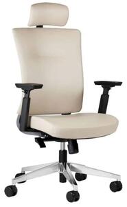 Scaun lemn masiv crem de birou ErgoStreamline Design Elegant și Minimalist