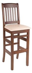 Scaun lemn masiv maro Bar Buddy Culoare Fag Stofa Inchis, 40 × 43 × 119 cm