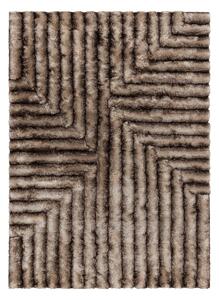Covor FLIM 010-B7 modern shaggy, labirint - structural maro