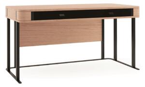 Birou lemn masiv natur Galen Negru-, 140 × 68 × 77 cm