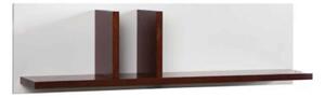 Poliță lemn masiv nuc Milan Alb-, 120 × 21,6 × 34 cm