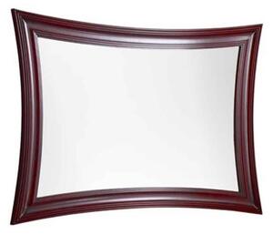 Oglindă lemn masiv nuc Milan Alb-, 120 × 2,5 × 85 cm