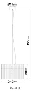 Globo 15698HB - Lampă suspendată pe cablu GORLEY, 1xE27/60W/230V
