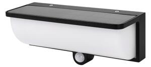 Lampă solară de perete cu LED și senzor LED/3W/3,7V IP54 1500 mAh neagră