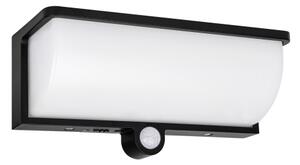 Lampă solară de perete cu LED și senzor LED/3W/3,7V IP54 1500 mAh neagră