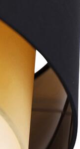 Plafoniera moderna neagra cu auriu 50 cm 3 lumini - Drum Duo