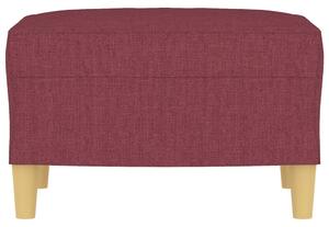 Taburet, roșu vin, 60x50x41 cm, material textil