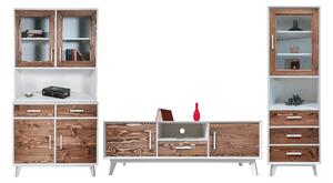 Set lemn masiv natur Living Timeless I -Alb