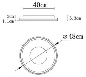 Plafonieră LED dimabilă Globo 48558-48 EILA LED/48W/230V d. 48 cm + telecomandă