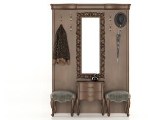 Cuier lemn masiv pentru hol Celisea, 165 × 17 × 220 cm