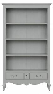 Bibliotecă lemn masiv Jolie, 124 × 43 × 200 cm