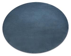 Covor modern de spălat POSH cerc shaggy albastru, antiderapant, gros