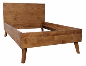 Pat lemn masiv Timeless 90x190 cm Whisky