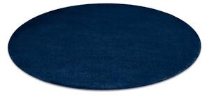Covor modern de spălat POSH cerc shaggy albastru inchis, antiderapant, gros