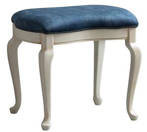 Taburet lemn masiv crem Ambra, 57 × 42 × 52 cm