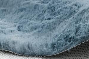 Covor lavabil modern SHAPE 3150 Fluture shaggy - albastru, antiderapant
