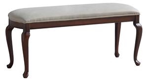 Băncuță lemn masiv nuc Ambra, 120 × 52 × 80 cm